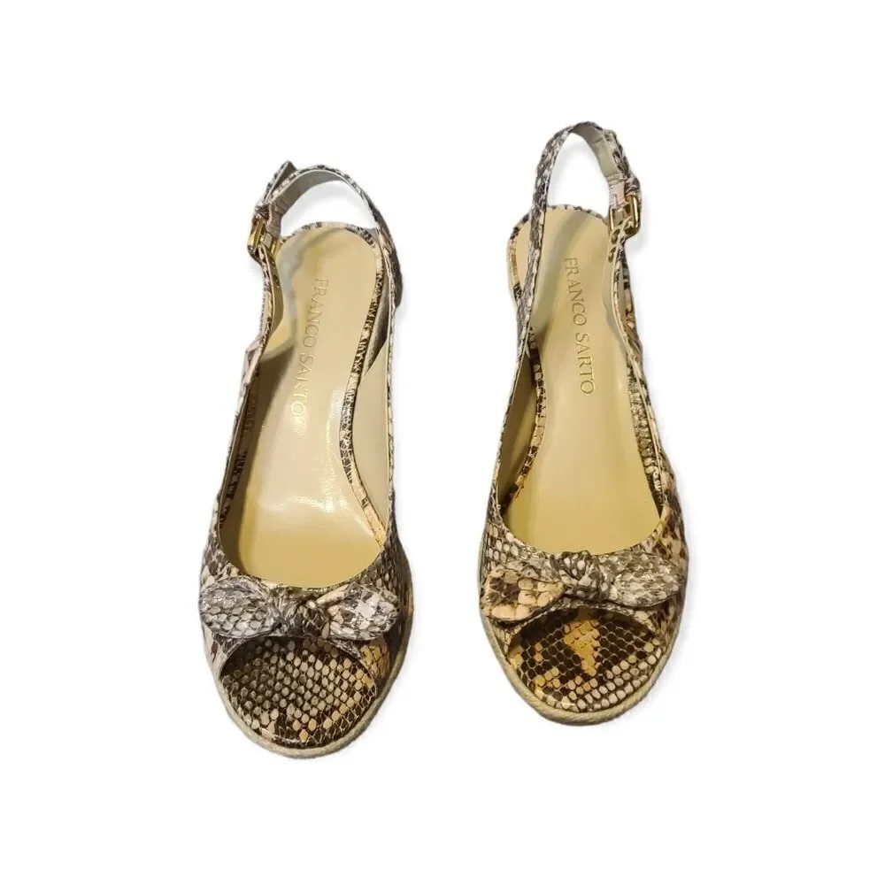 Franco Sarto Snakeprint Espadrille Size 8